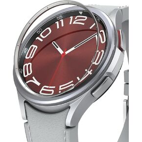 Ringke Inner Bezel Styling [Stylish Stainless Steel Frame] Compatible with Samsung Galaxy Watch 6 Classic Case (47mm), Anti Scratch Protector Adhesive Inner Cover Accessory - 47-IN-03 (ST) Silver