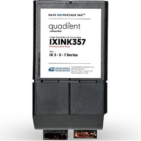 Compatible IXINK57HC Quadient Neopost Ink Cartridge (High Capacity) - Vibrant Fluorescent Red Printer Ink Cartridge for IX-5, IX-7 & IX-7 Pro Series Mailing Systems - Replacement Inkjet Printer Ink