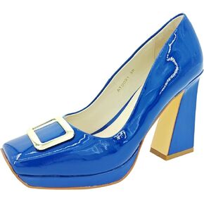 Women's Pumps Platform Heels, Closed Toe Block Chunky Heel Shoes