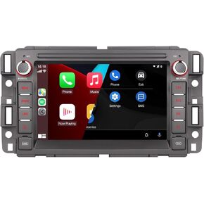 Car Stereo for Chevrolet Buick GMC Sierra Yukon Chevy Silverado 2007-2014, Compatible Wireless Carplay Andriod Auto HiFi Sound High Power 7 inch Touch Screen Car Radio with BT/RDS/AM/FM/USB