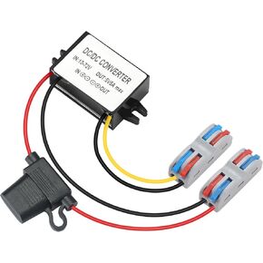 DC 10-72V to 5V Step Down Converter Regulator 5A 25W Power Adapter Buck Converter Waterproof DC-DC Step Down Module for Motorcycle