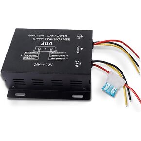 MEIRIYFA Buck Converter DC 24V to DC 12V 30A Step Down Regulator Supply Transformer Efficently Car Power Voltage Reducer for Car Audio Equipment LED Display