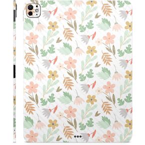 Carbon Fiber Skin Compatible with Apple iPad Pro 13 (M4) 2024 - Neutral Flowers - Premium 3M Vinyl Protective Decal Cover - Easy to Apply | Crafted in The USA by MightySkins