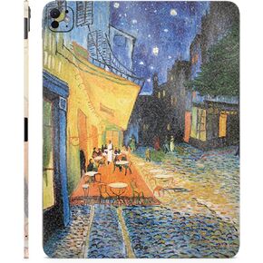 Glossy Glitter Skin Compatible with Apple iPad Pro 13 (M4) 2024 - Cafe Terrace At Night - 3M Vinyl Protective Decal Cover - Easy to Apply | Crafted in The USA by MightySkins