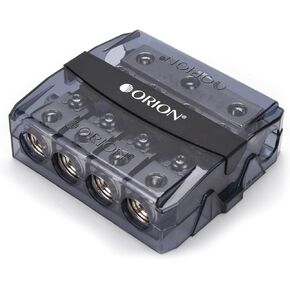 Orion XTR OWFHM30404 Power Distribution Block, Three 0/2 Gauge Input For Four 2/4 Gauge Output, Four Mini ANL Fuse Holder for Car Audio Amplifier | Auto Parts, Automotive, Marine (100A Fuses Included)