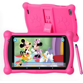 Contixo Kids Tablet V10, 7-inch HD, Ages 3-7, Toddler Tablet with Camera, Parental Control - 32GB, WiFi, includes 50+ Disney Storybooks & Stickers (Value $200), Kid-Proof Case & Stylus, Blue