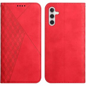 حافظة محفظة Mavis's Diary Galaxy A14 5G، غطاء جلدي مغناطيسي لهاتف Samsung Galaxy A14 5G حافظة قابلة للطي مع حامل للبطاقات، حافظة هاتف ريترو منقوشة هندسية للرجال والنساء (أزرق)