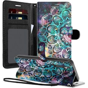 EnCases for Samsung Galaxy A54 5G Case,Samsung A54 5G Case Wallet with Hand Strap Galaxy A54 5G Case PU Leather Clip Flip A54 5G 2023 Wallet Case with ID Card,Credit Card Pocket Holder Kickstand,Black