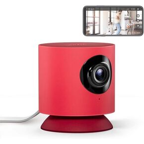 Hoop Wireless HD Indoor PTZ Security Camera, Night Vision, Motion and Sound Detection, Two-Way Audio, 2.4/5.0GHz, Smartphone App, (10 sec Edit) Cloud Storage Service..(Mini Grey