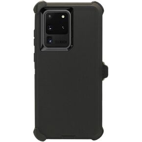 حافظة WallSkiN لهاتف Galaxy S20 Ultra (6.9") شديدة التحمل لكامل الجسم من الدرجة العسكرية للحماية من السقوط | حافظة للرجال مع حزام بمشبك - أرجواني/سديم