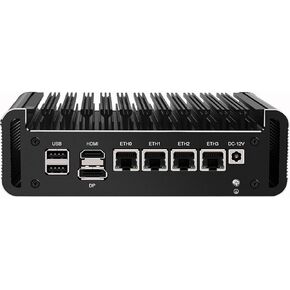Micro Firewall Appliance, 4 Inter i226-V 2.5Gbe LAN Ports, Fanless Mini PC Celeron N5105 Quad Core, Support AES-NI Barebone Router PC VPN, NO RAM NO SSD