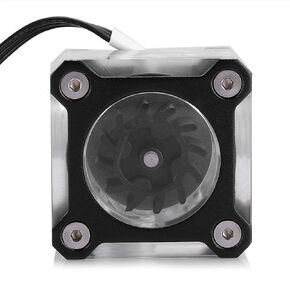 Water Meter for PC,G1/4 Thread PMMA Acrylic Impeller Water Cooling Meter Indicator with Sealing Ring for PC Water Cooling System