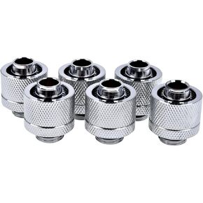 Alphacool 17235 Eiszapfen 16/10mm compression fitting G1/4 - chrome sixpack Water cooling Fittings