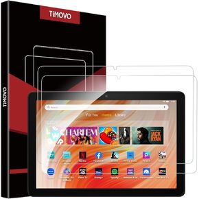 TiMOVO 2 Pack Screen Protector for All-New Fire HD 10 and Fire HD 10 Plus tablet (13th/11th Generation - 2023/2021 Release), 9H Tempered Glass Film, HD Clear
