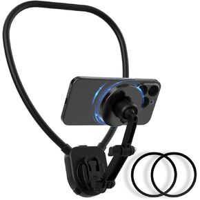حامل مغناطيسي للرقبة لـ Magsafe، حامل هاتف للرقبة بدون استخدام اليدين POV/Vlog تسجيل فيديو للرقبة لهاتف iPhone 15 14 13 12 Plus Pro Max Mini Series in Kuwait