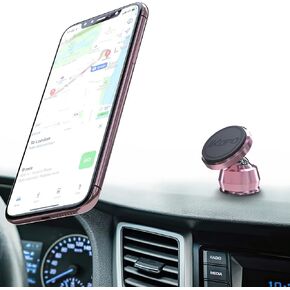 IKOPO Pink-Metal Car Phone Holder Mount, Magnetic Phone Holder for Car Dashboard with Strong Magnet Suitable for iPhone, Samsung, LG, GPS, and More in Kuwait