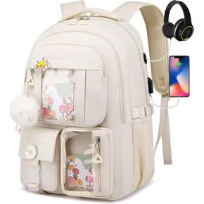 School Backpack for Teen Girls,Cute Backpacks for Women Aesthetic Bookbag Laptop Bag Back Pack for Middle School