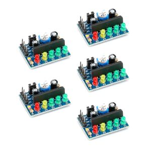 5Pcs KA2284 Level Indicator Module 5 LED Battery Indicator Power Audio Level Indicator Module Board KA2284 3.5V-12V Power Indicator Board