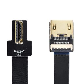 Xiwai CYFPV Right Angled 90 Degree HDMI Male to Female FPC Flat Cable for HDTV Multicopter Aerial Photography (0.1M)