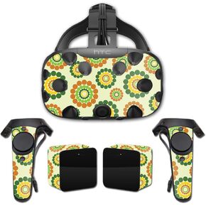 MightySkins Skin Compatible with HTC Vive Full Coverage - Hippie Flowers | Protective, Durable, and Unique Vinyl Decal wrap Cover | Easy to Apply, Remove, and Change Styles | Made in The USA