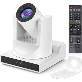 NDI PTZ Camera 20x Optical Zoom Live Streaming Camera, HDMI/PoE and USB Supports, PTZ Camera for Church Conference Live Streaming