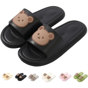 Bear Slippers Cartoon Slippers No-Slip Anime Lover Slippers Girls Women Sandal Soft Bath Beach Indoor Sandals
