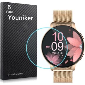 6 Pack S53 1.39" Watch Screen Protector Film Compatible with Forfitead 1.39 inch Smartwatch S53 Screen Protectors Foils Screen Cover Crystal Clear HD Anti-Scratch