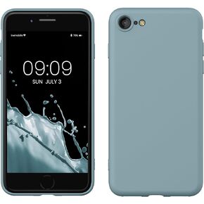 kwmobile Case Compatible with Apple iPhone SE (2022) / iPhone SE (2020) / iPhone 8 / iPhone 7 Case - Slim Protective TPU Silicone Phone Cover - Antique Stone