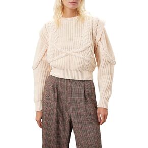 Women's Braiding Detail Cropped Sweater