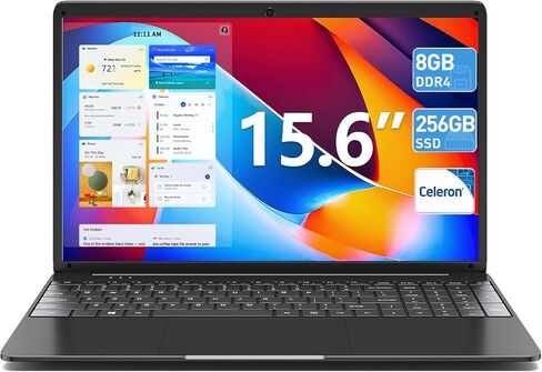 كمبيوتر محمول، كمبيوتر محمول 15.6 بوصة، 8 جيجابايت DDR4 256 جيجابايت SSD، كمبيوتر محمول، 1 تيرابايت قابل للتوسيع، وحدة المعالجة المركزية Celeron رباعية النواة، 5000 مللي أمبير، HDMI صغير، USB3.0، واي فاي مزدوج، نوع C، كاميرا ويب، نحيف in Kuwait