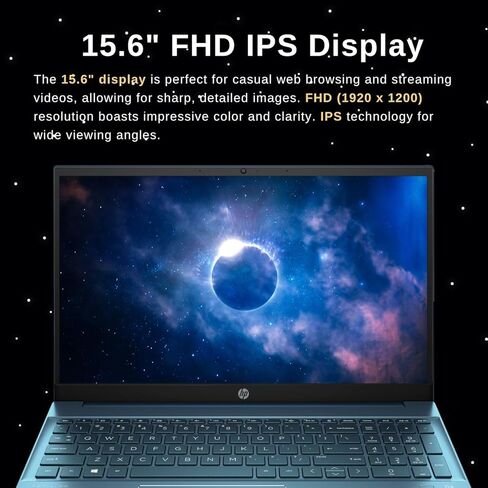 كمبيوتر محمول HP Pavilion i7 الأحدث، شاشة 15.6 بوصة FHD، Intel Core i7-1355U، ذاكرة الوصول العشوائي 32 جيجابايت، 1 تيرابايت PCIe SSD، قارئ بصمات الأصابع، لوحة مفاتيح رقمية، كاميرا ويب، Wi-Fi 6، HDMI، Windows 11 Home، Forest Teal in Saudi Arabia