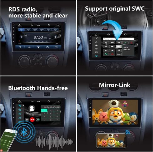 ستيريو سيارة LXKLSZ لسيارة Nissan Teana Altima 2008-2012 متوافق مع Carplay اللاسلكي/Android Auto مع شاشة لمس IPS مقاس 9 بوصات/بلوتوث/وصلة مرآة/FM/AM/USB/طاقة عالية in Kuwait