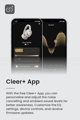 سماعات رأس بلوتوث كلير أوديو ألفا Adaptive Active إلغاء الضوضاء، ميكروفون مزدوج، عناصر تحكم باللمس، عمر بطارية 35 ساعة، اتصال متعدد النقاط، صوت ديراك المكاني، تطبيق، أزرق منتصف الليل in Kuwait