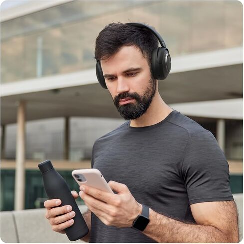 سماعات رأس بلوتوث كلير أوديو ألفا Adaptive Active إلغاء الضوضاء، ميكروفون مزدوج، عناصر تحكم باللمس، عمر بطارية 35 ساعة، اتصال متعدد النقاط، صوت ديراك المكاني، تطبيق، أزرق منتصف الليل in Kuwait