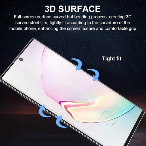 واقي شاشة Galaxy Note 10 Plus، عبوتان من واقي الشاشة الزجاجي المقوى، عبوتان من واقي عدسة الكاميرا، واقي شاشة من الزجاج المقوى بقوة 9H لهاتف Samsung Galaxy Note 10 Plus(2+2 Pack) in Kuwait
