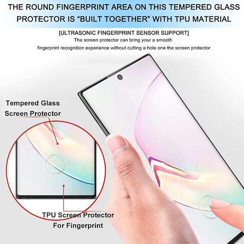 واقي شاشة Galaxy Note 10 Plus، عبوتان من واقي الشاشة الزجاجي المقوى، عبوتان من واقي عدسة الكاميرا، واقي شاشة من الزجاج المقوى بقوة 9H لهاتف Samsung Galaxy Note 10 Plus(2+2 Pack) in Kuwait