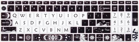 غطاء لوحة مفاتيح لطيف من السيليكون لجهاز HP Pavilion مقاس 15.6 بوصة وكمبيوتر محمول HP 15-eg 15t-eg 15-eh 15-er Series، HP Laptop 17 17-cn 17-cp 17z-cp Series، Sun and Moon in Kuwait