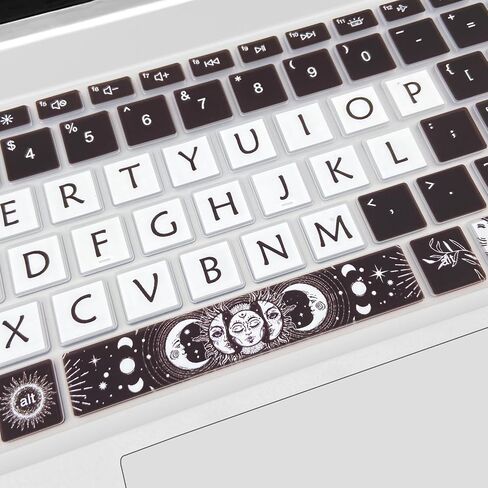 غطاء لوحة مفاتيح لطيف من السيليكون لجهاز HP Pavilion مقاس 15.6 بوصة وكمبيوتر محمول HP 15-eg 15t-eg 15-eh 15-er Series، HP Laptop 17 17-cn 17-cp 17z-cp Series، Sun and Moon in Kuwait