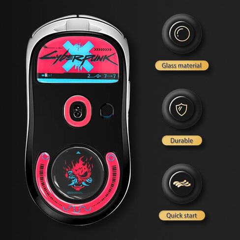 YIMAGUJRX Glass Mouse Skates for Logitech G Pro X Superlight,Fastest and Smoothest Mouse Feet,Fast Start,Precise Positioning with Rounded (Black) in Saudi Arabia