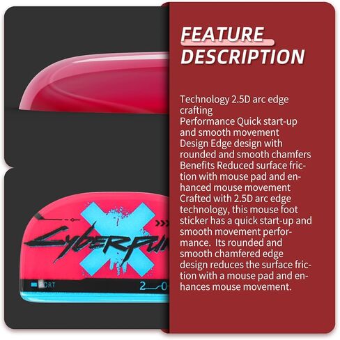 YIMAGUJRX Glass Mouse Skates for Logitech G Pro X Superlight,Fastest and Smoothest Mouse Feet,Fast Start,Precise Positioning with Rounded (Black) in Saudi Arabia