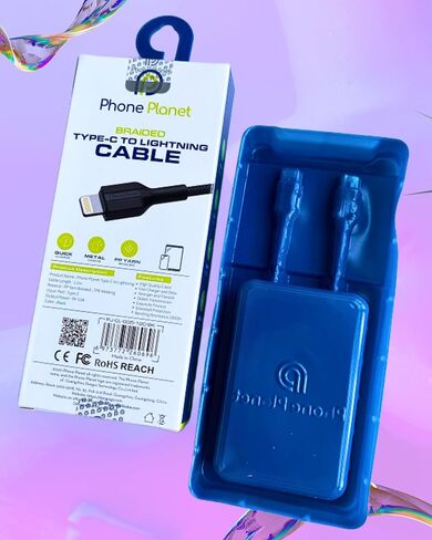 Fast Charging Lighting Cable 30W Lighting Cable 3A Zine Alloy Nylon Braided - for iPhone 14/14 Pro/14 Pro Max, Macbook, iPad, iPhone 11, 12, 13, 10, 8, 7, iPhone SE - 4 Feet in Saudi Arabia