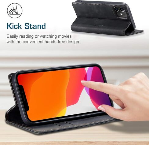 SINIANL Leather Case Compatible with iPhone 12 Case Wallet, Compatible with iPhone 12 Pro Wallet Case Book Folding Flip Case with Credit Card Holder Magnetic Closure for iPhone 12/12 Pro 6.1 inch in Saudi Arabia