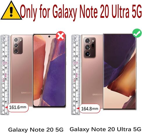 MONASAY Wallet Case Compatible for Galaxy Note 20 Ultra 5G, 6.9 inch, [Included Screen Protector][RFID Blocking] Flip Folio Leather Cell Phone Cover with Credit Card Holder, Brown in Saudi Arabia