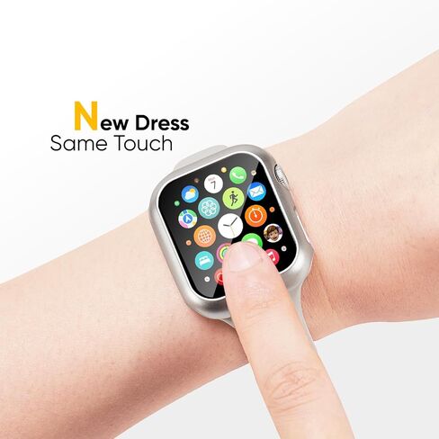 3-IN-1 for Thin Apple Watch Band 40mm 41mm 44mm 45mm with Case & Screen Protector, Slim Skinny Silicone Sport Strap and Cover with 9H Tempered Glass for iWatch Series SE SE2 9 8 7 6 5 4 for Women in Saudi Arabia