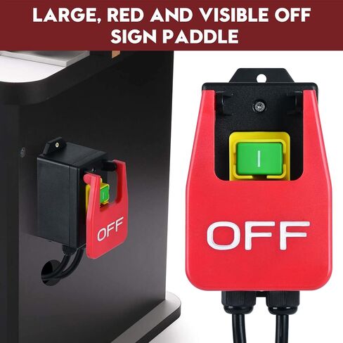 110V Single Phase On/Off Switch, Ortis Router Table Switch with Large Stop Sign Paddle Easy Contact for Quick Power Off for Table Saws and Other Electrical Equipment in Kuwait