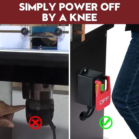 110V Single Phase On/Off Switch, Ortis Router Table Switch with Large Stop Sign Paddle Easy Contact for Quick Power Off for Table Saws and Other Electrical Equipment in Kuwait