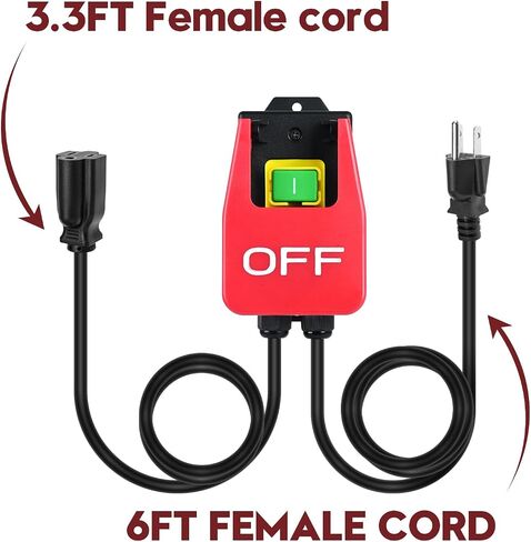110V Single Phase On/Off Switch, Ortis Router Table Switch with Large Stop Sign Paddle Easy Contact for Quick Power Off for Table Saws and Other Electrical Equipment in Kuwait