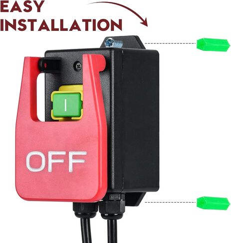 110V Single Phase On/Off Switch, Ortis Router Table Switch with Large Stop Sign Paddle Easy Contact for Quick Power Off for Table Saws and Other Electrical Equipment in Kuwait