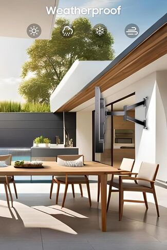 حامل تلفزيون SYLVOX كامل الحركة، حامل تلفزيون مثبت على الحائط لأجهزة تلفزيون 40-75 بوصة، دوار: ±80 درجة وإمالة درجة -8 درجة/+15 درجة، الحد الأقصى VESA 600 × 400 مم، يحمل ما يصل إلى 100 رطل، أذرع مفصلية مرنة مثالية لأجهزة التلفزيون الخارجية in Kuwait