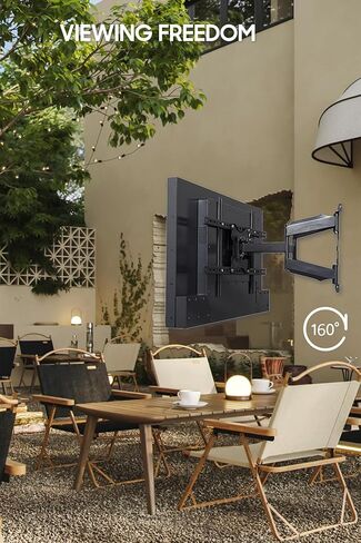 حامل تلفزيون SYLVOX كامل الحركة، حامل تلفزيون مثبت على الحائط لأجهزة تلفزيون 40-75 بوصة، دوار: ±80 درجة وإمالة درجة -8 درجة/+15 درجة، الحد الأقصى VESA 600 × 400 مم، يحمل ما يصل إلى 100 رطل، أذرع مفصلية مرنة مثالية لأجهزة التلفزيون الخارجية in Kuwait